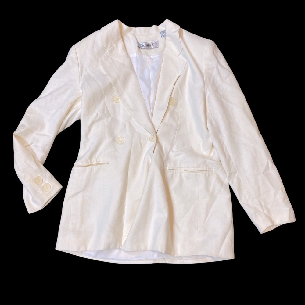 Vintage Amanda Smith 100% Linen Blazer Jacket​